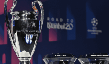 Taça da champions league em destaque no sorteio das quartas de final