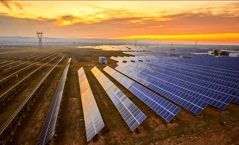 Imagem mostra placas de energia solar