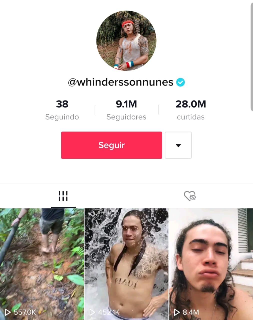 Whindersson nunes, humorista brasileiro, foto de perfil dele, ultimos três vídeos publicados