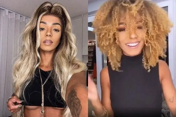 Imagem mostra cantora Brunna Gonçalves e sua transição capilar