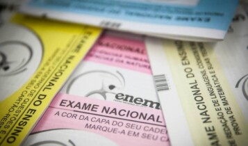 Imagem mostra provas do enem