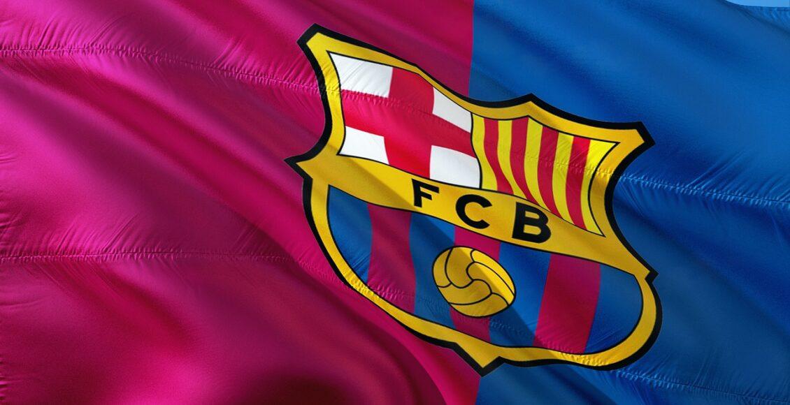 Imagem mostra a bandeira do Barcelona