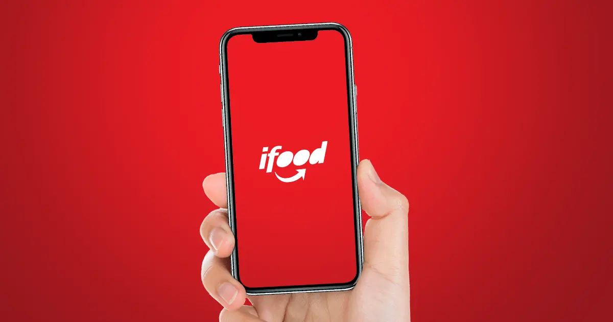 Imagem mostra o logotipo do Ifood