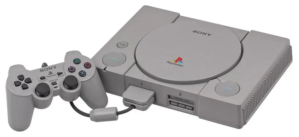 Imagem mostra o console Playstation 1