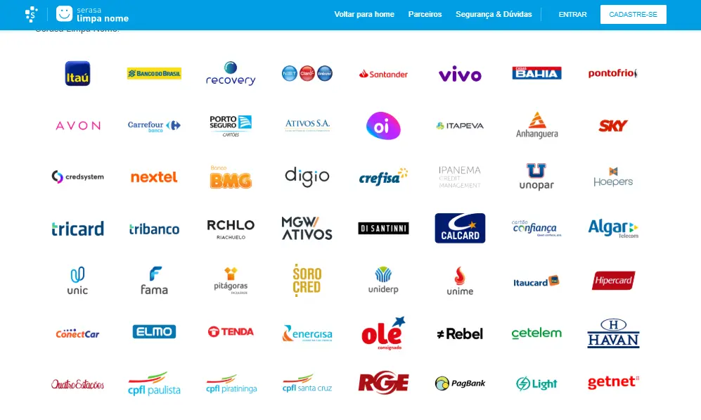 empresas parceiras do serasa