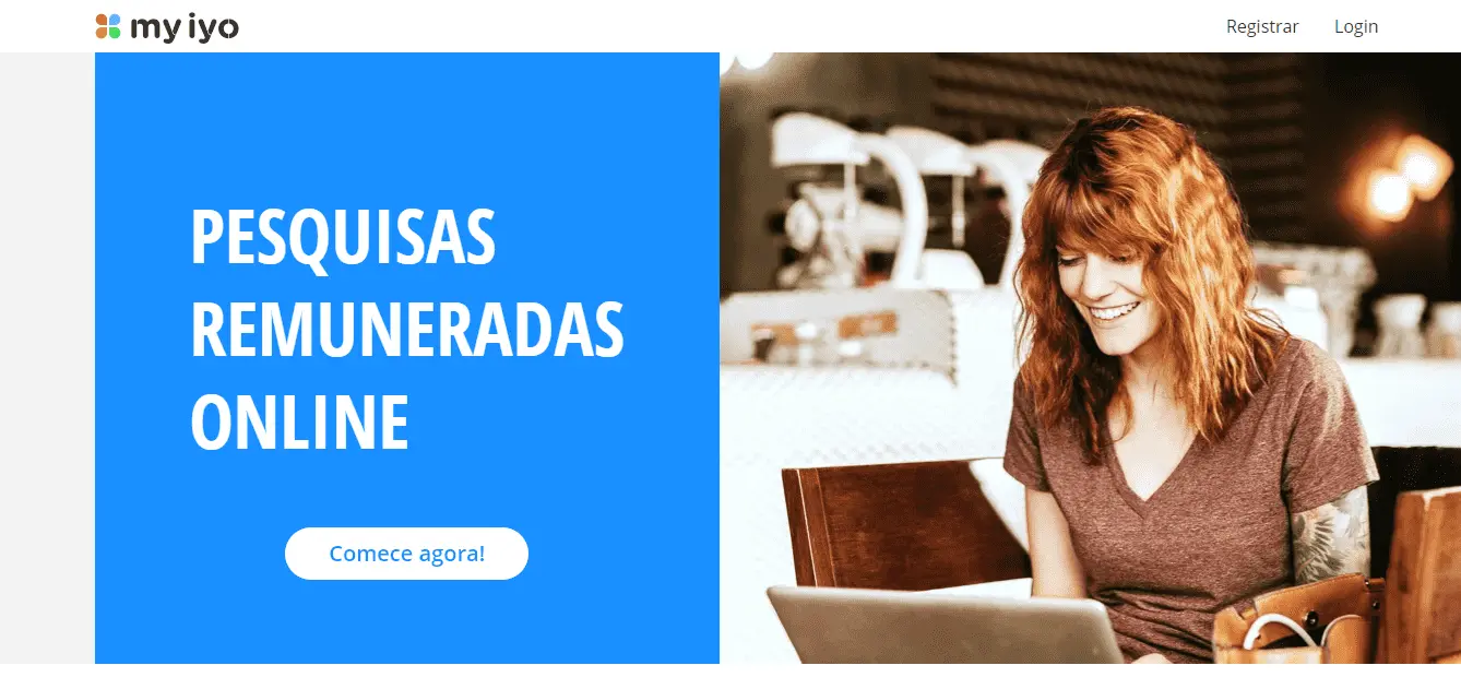 Página inicial do site de pesquisa My Iyo