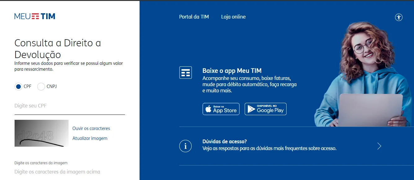 home page da TIM