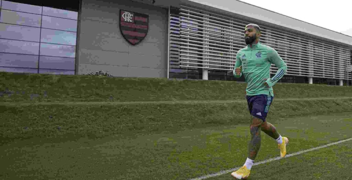 Gabigol corre no ct do Flamengo