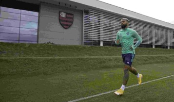 Gabigol corre no ct do Flamengo