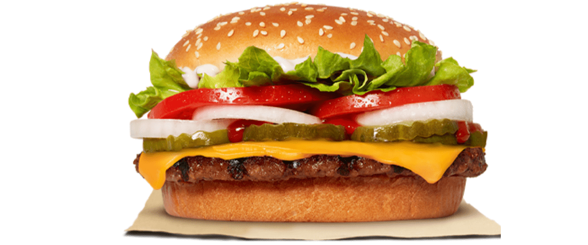 O rebel whooper imita o sanduíche tradicional do burger king
