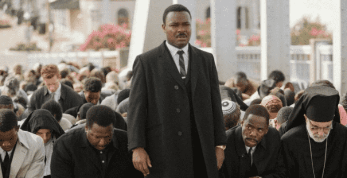 Imagem mostra cena do filme Selma, com David Oyelowo (no papel de Martin Luther King Jr., importante ativista contra o racismo)