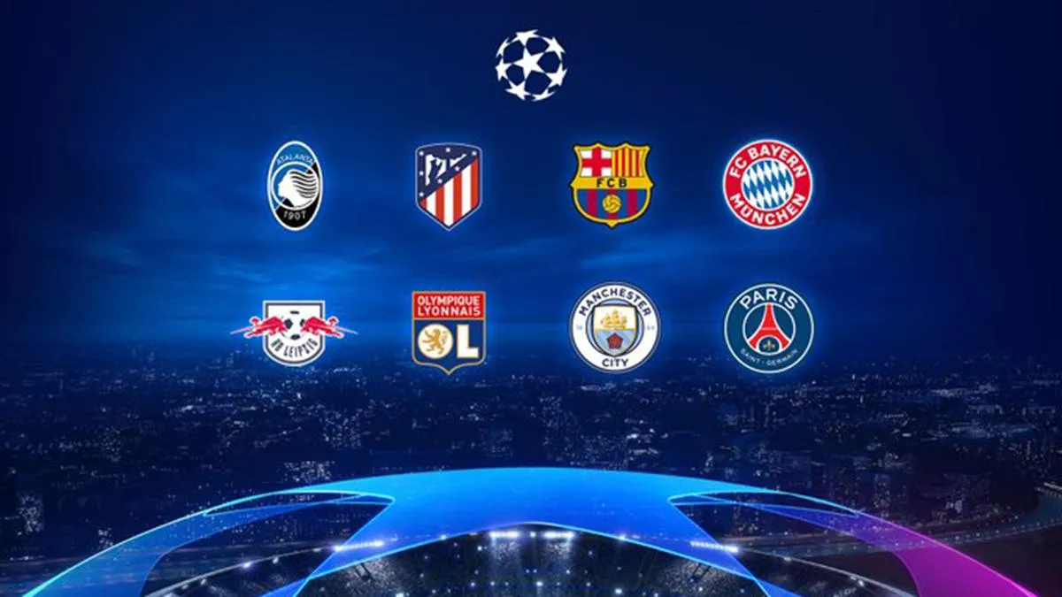 Clubes que estão nas chaves das quartas de final da Champions