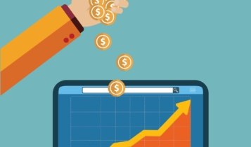 Investimento melhor que poupança. Tela de computador com um gráfico