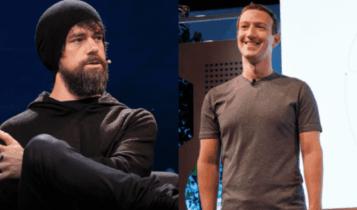 Jack Dorsey e Mark Zuckerberg, fundador do Facebook