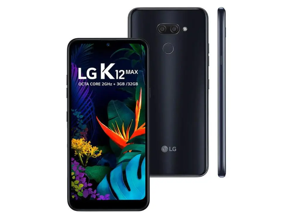 Imagem de divulgação do smartphone LG K12 Max
