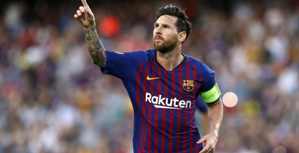 Messi comemora gol: craque pode sair do Barcelona