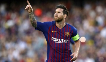 Messi comemora gol: craque pode sair do Barcelona