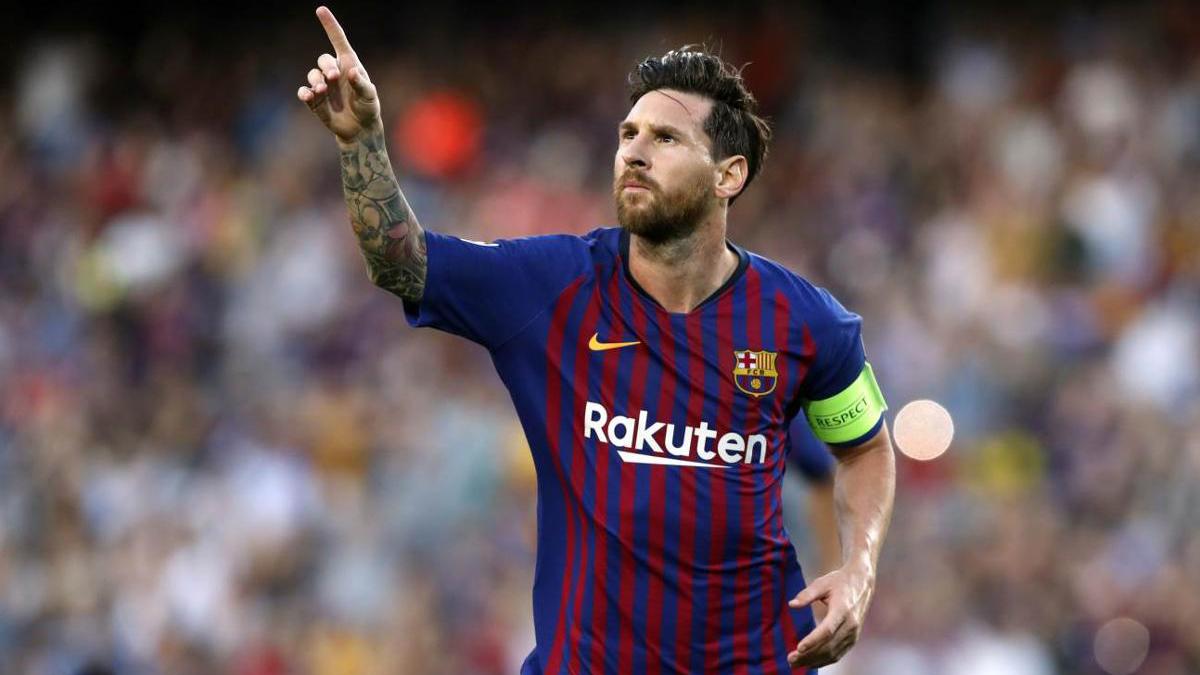 Messi comemora gol: craque pode sair do Barcelona