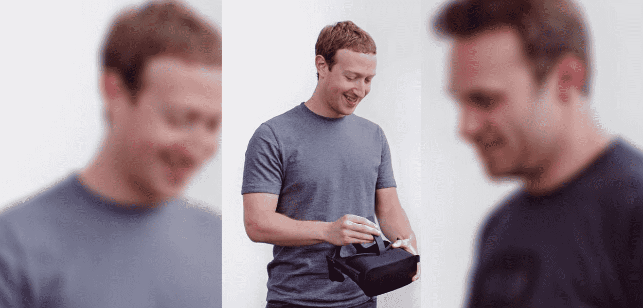 Mark zuckerberg em foto promocional anunciando lançamento do oculus rift em 2016