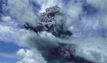 Vulcão Sinabung entrou em erupção na Indonésia