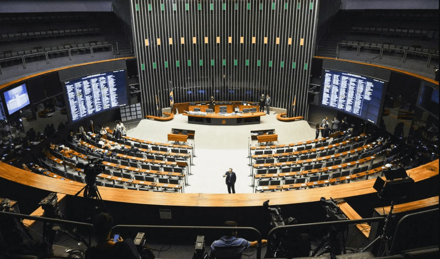 Foto mostra o congresso nacional visto de cima.