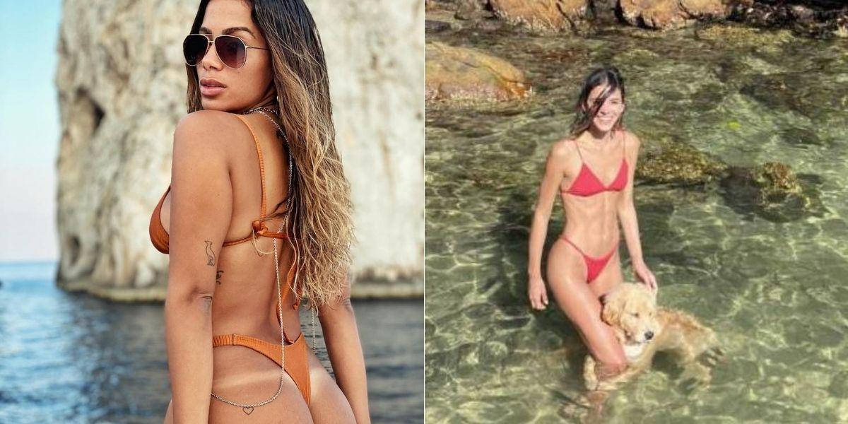 Imagem divivida com Anitta e Bruna Marquezine de biquíni