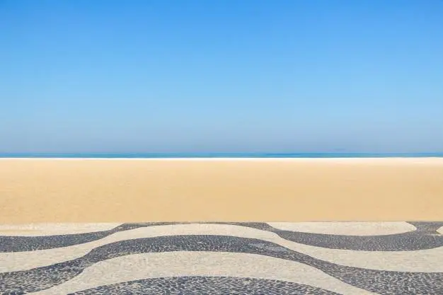 Praia de Copacabana com lugar marcado