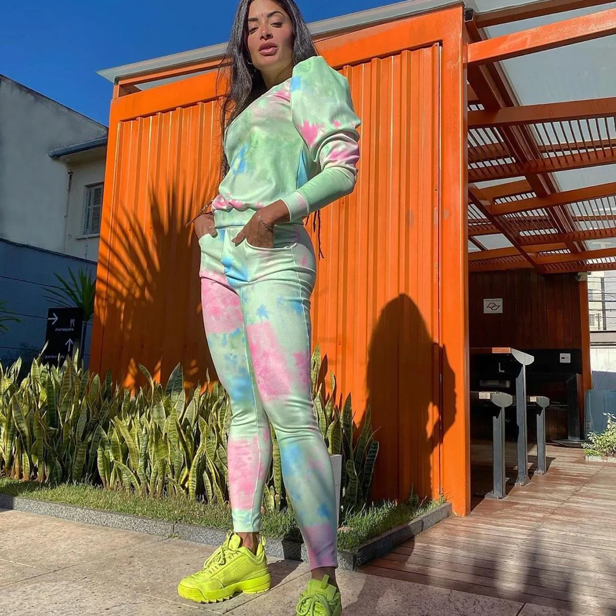 Conjunto tie-dye moletom