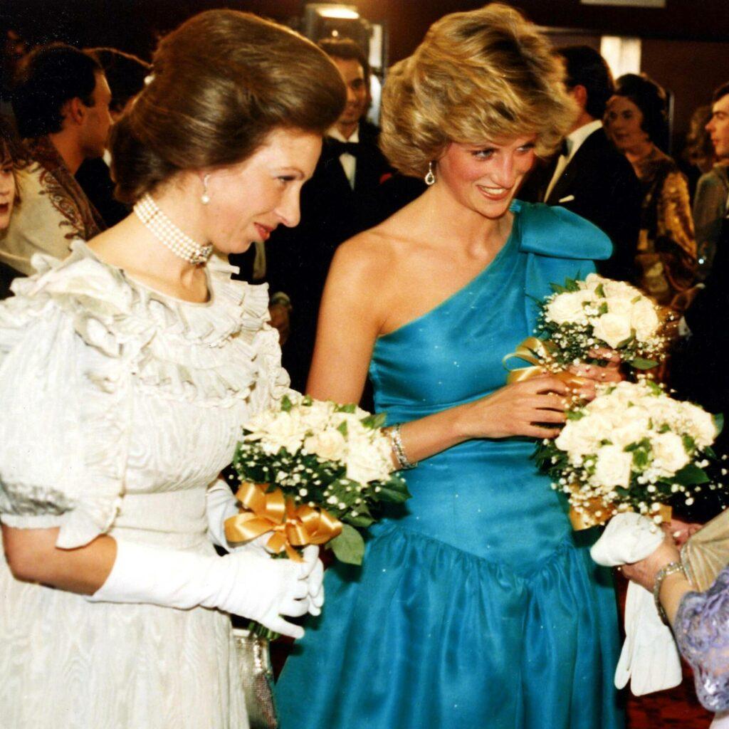 Princesa anne e princesa diana