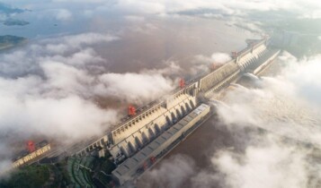 inundação na china atinge barragem das tres gargantas