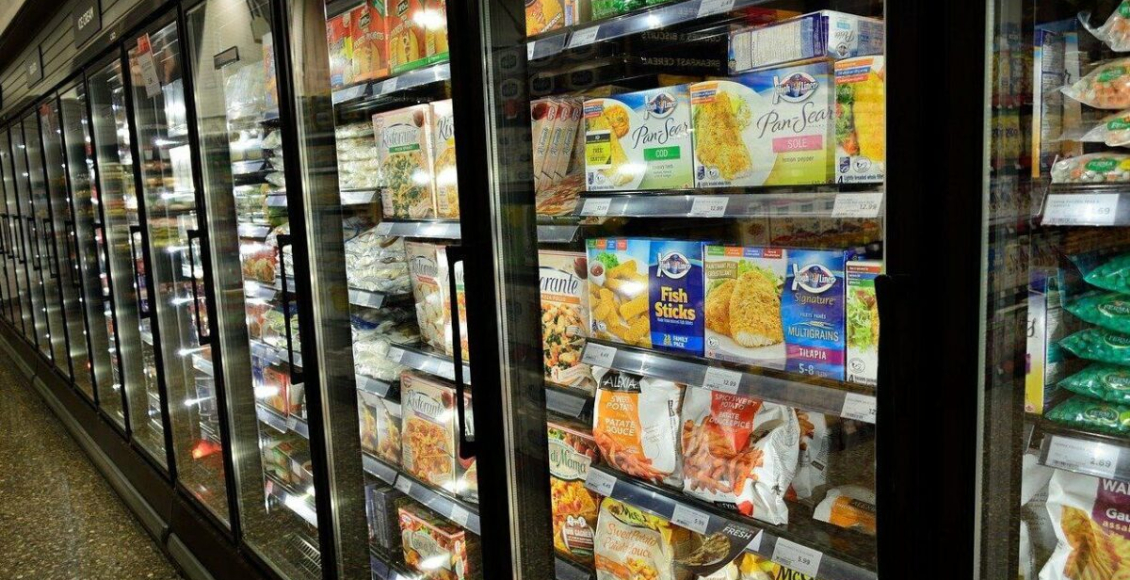 Alimentos congelados com coronavírus