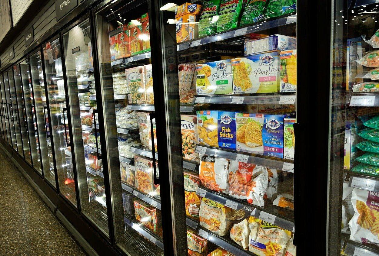 Alimentos congelados com coronavírus