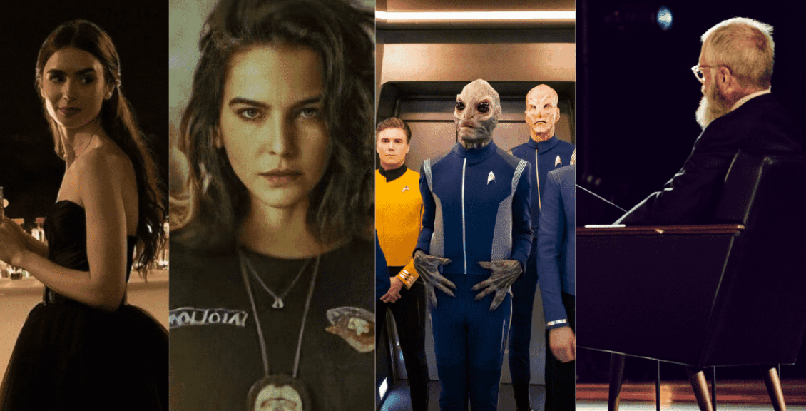 Imagem de três séries de lançamento da netflix de outubro