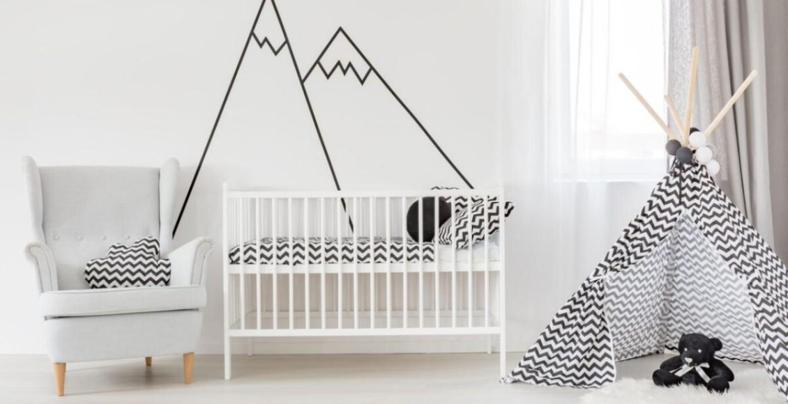 quarto com enxoval minimalista