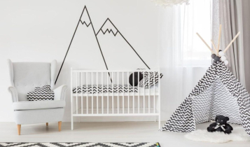 quarto com enxoval minimalista
