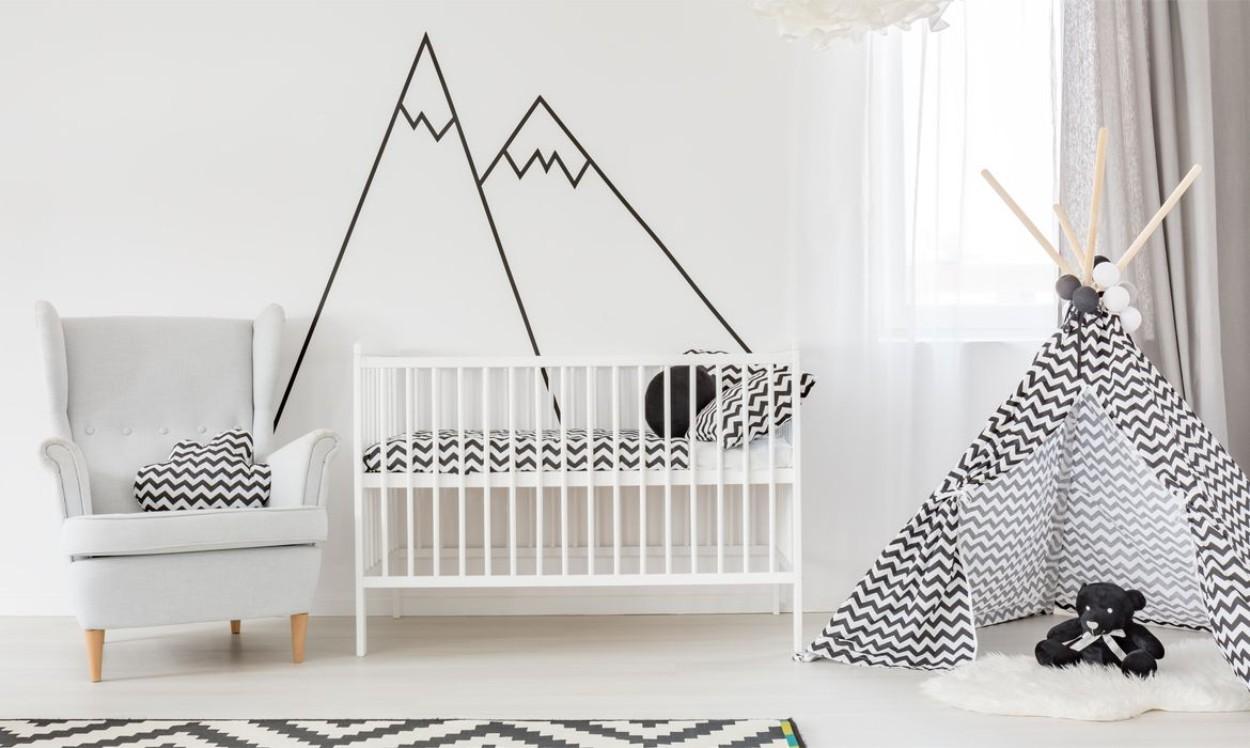 quarto com enxoval minimalista