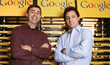 Foto mostra os fundadores da empresa bilionária Google em empresas que começaram do zero