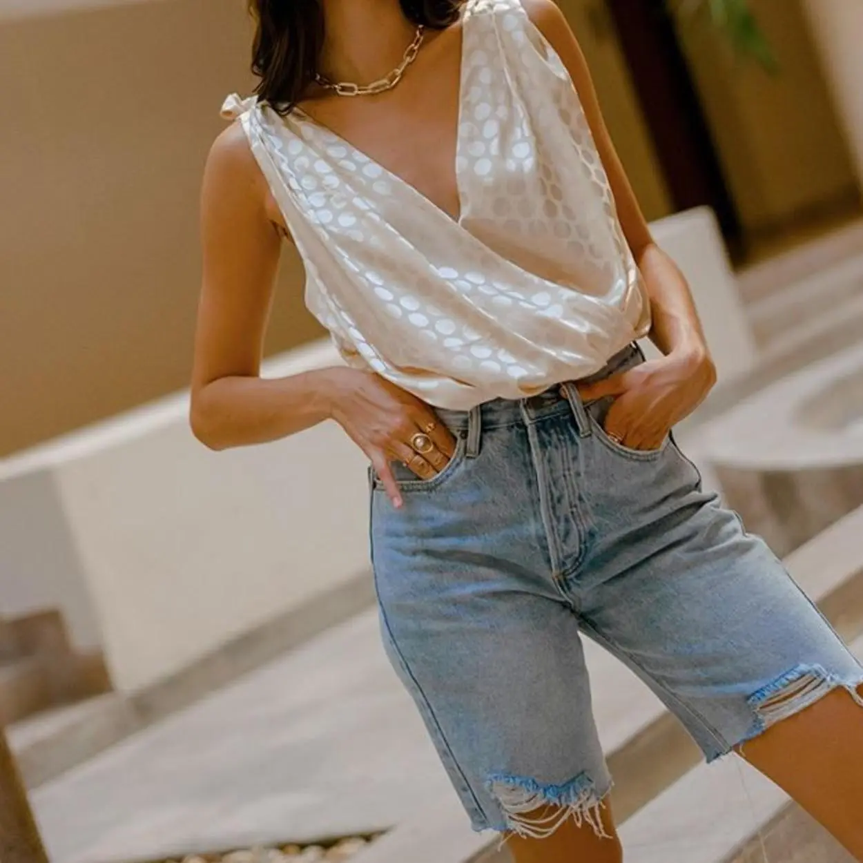 Bermuda com a pontinha detonada