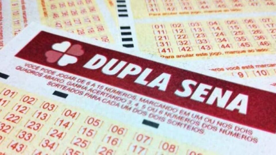 Dupla Sena 2146 - a imagem mostra uma parte do volante da Dupla Sena