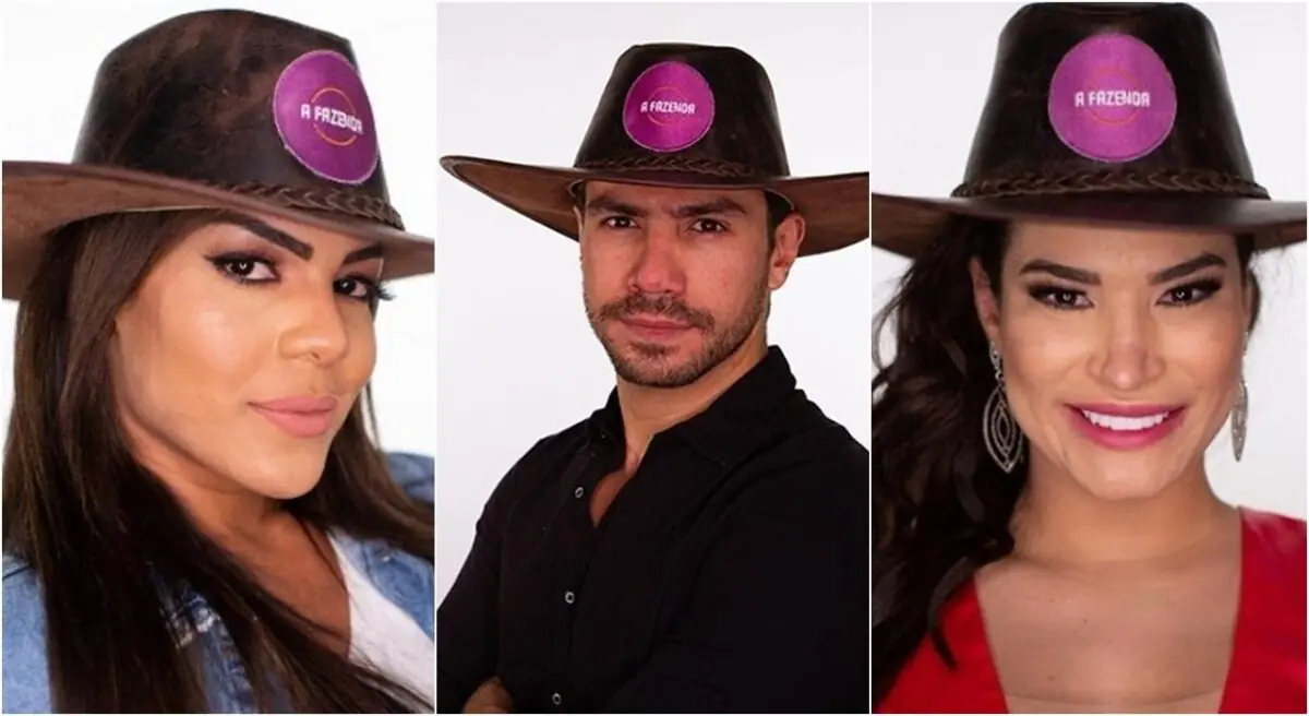 imagens mostram os participantes mais votados na enquete a fazenda 2020