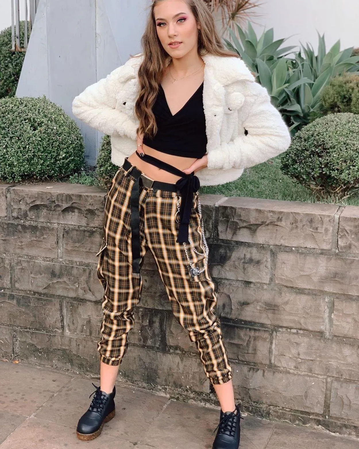 calça xadrez