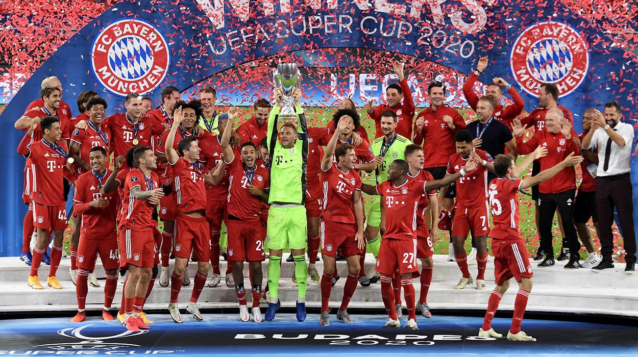 Bayern de munique comemora título da supercopa da uefa
