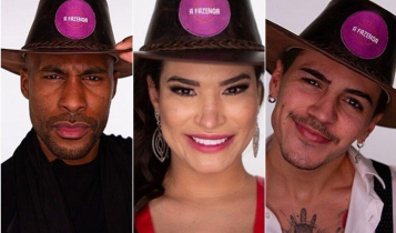 Imagem dos roceiros Rodrigo, Raissa, Biel e Juliano em A Fazenda 12