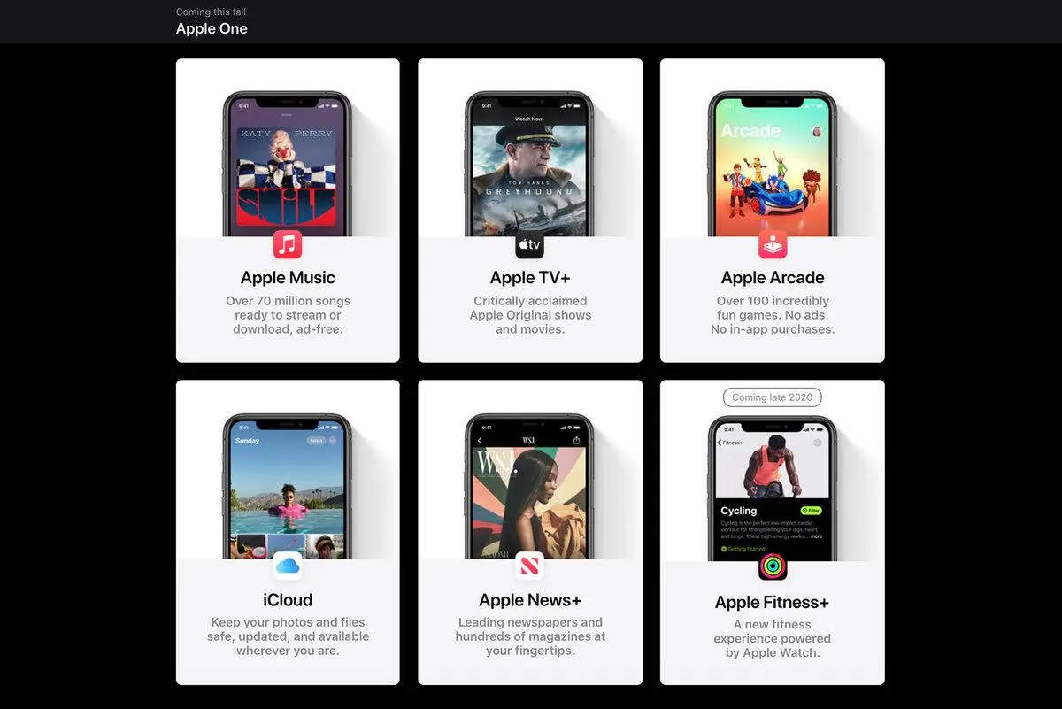 Os serviços que o Apple One oferece