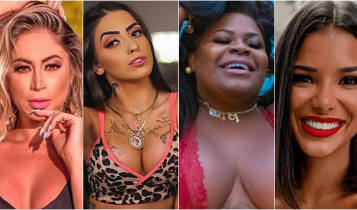 Imagem das participantes do reality A Fazenda 12 - Carol Narizinho, MC Mirella, Jojo Todynho e Jakelyne Oliveira para enquete a fazenda 12