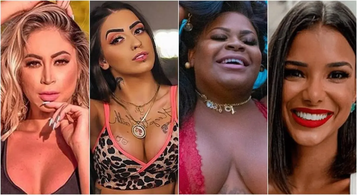 Imagem das participantes do reality A Fazenda 12 - Carol Narizinho, MC Mirella, Jojo Todynho e Jakelyne Oliveira para enquete a fazenda 12