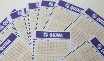 Resultado da Quina - a imagem mostra diversos volantes da Quina espalhados