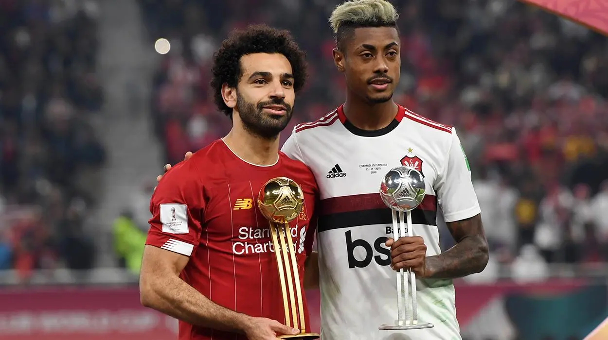 Salah e Bruno Henrique no Mundial de 2019