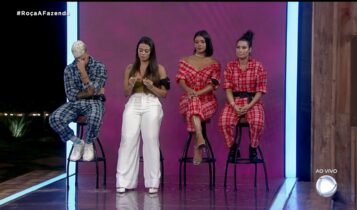 Imagem de Lipe, Victória, Jakelyne e Raissa na Enquete A Fazenda 12