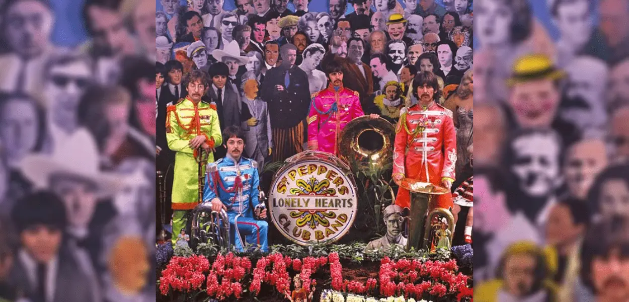 Outtake da sessão de fotos para capa do disco Sgt. Pepper Lonely Hearts Club Band